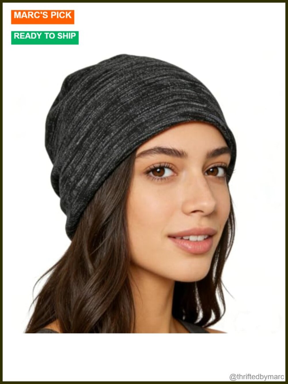Faraday Slouch Beanie Silver Fiber Knitted EMF Protection Cap One Size